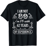 Men's cotton T-shirt 80th Birthday I'm not 80 Years Old Eighty Funny Born in 1945 T-Shirt