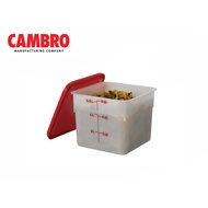CAMBRO Square 6 QT Ply White Storage Container 6SFSP SFC6 CamSquares 6 and 8 Qt. Red Square Polyethy