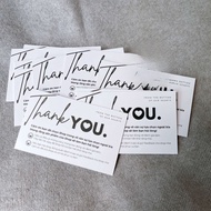 100 Thank You Cards PREMIUM PRODUCTS Thank you cards for customers made of thick C300 paper, size 9x