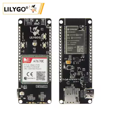 LILYGO® T-Call A7670 4G 2G ESP32 Development Board A7670E LTE GSM Cellular Network ESP32-WROVER-E Wi