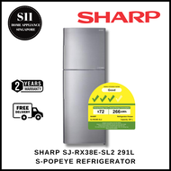 Sharp 287L J-Tech Inverter 2 Door Refrigerator SJ-RX38E-SL2 * READY STOCKS *FAST DELIVERY * 2 YEARS LOCAL WARRANTY