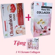 Combo 1 hour GLUTATHION GOLD Skin beauty pills + 1 hour Hana Skin COLLAGEN