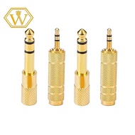Headphone Adapter 6.35 mm (1/ 4 Inch) Male to 3.5 mm Female Stereo Adapter Plus 3.5 mm Stereo to 6.3