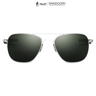 RANDOLPH - Aviator - 23k White Gold & AGX แว่นตาทรงนักบิน แว่นกันแดด