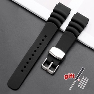 สายซิลิโคน20มม. 22มม. สำหรับ SKX007 SEIKO SKX009สายนาฬิกาดำน้ำผู้ชายกีฬาสากลสำหรับกีฬาหอยเป๋าฮื้อ