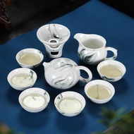 歐式大理石紋功夫茶具套裝家用茶壺蓋碗茶杯子茶漏客廳泡茶器茶海