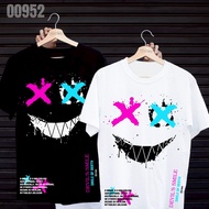 S-5XL Screen-Printed T-Shirt " DEVIL SMILE" MICRO POLYESTER T Shirt Men T Shirt For Men Oversized T 