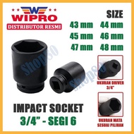 MATA Wipro Impact Socket Wrench 3/ 4" 6PT 43 44 45 46 47 48 mm