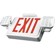 Double Sided LED Emergency EXIT Sign, Exit Combo Remote Capable, Two LED Lights, Backup Battery, US 
