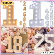 FENGLIN Giant Birthday Figure, 0-9 Numbers 91cm LED Light Balloon, Lighted Numbers LED Lighted Marqu