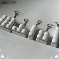 KATAKANVD Fidget Keychain, DIY Keyboard 3/4/9Keys Finger Keyboard Cap,  Keys Button Relief Stress Ke