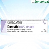 DermAid Cream 0.5% 15g - for Itching, Rashes due to Eczema, Dermatitis/ Hydrocortisone *Egocort*
