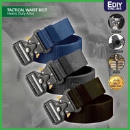 【 Heavy Duty Alloy Buckle 】  Unisex Tactical Waist Belt Men Woman Army Military Tentera Polis Askar 