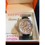 Japanese Fashion Genuine Watch DAVENA DAVENA Swarovski CITIZEN Silver Black Cute Stylish Gift Fashio