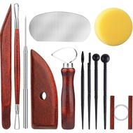 12PCS Pottery Tools Kit Polymer Clay Tools Set for Sculpting Air Dry Clay Tools Ceramic Tools for Ca