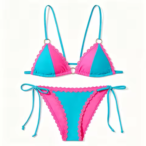Y2K Gothic women's lace two-piece swimsuit bikini set beach bikini set