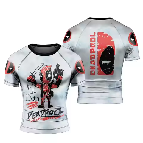 Sports Short Sleeves, 3D Printed Quick Drying Short Sleeves, "Marvel Universe" Character Print, Spor