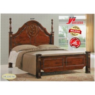 Yi Success California Wooden Queen Bed Frame / Quality Queen Bed / Katil Queen Kayu / Wood Bedframe / Bedroom Furniture