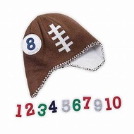 Mudpie usa milestone football knit hat for photos NEW 嬰兒拍照欖球帽