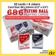 12 pcs Flying Ball 686 Standard Casino Playing Card Poker Card, 52 Cards + 4 jokers, Made of Blue Ce