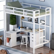 NETHOME: Pricorn Loft Single Size Metal Bed Frame / Katil Besi/ Bed frame / Double Decker Bed/ Katil