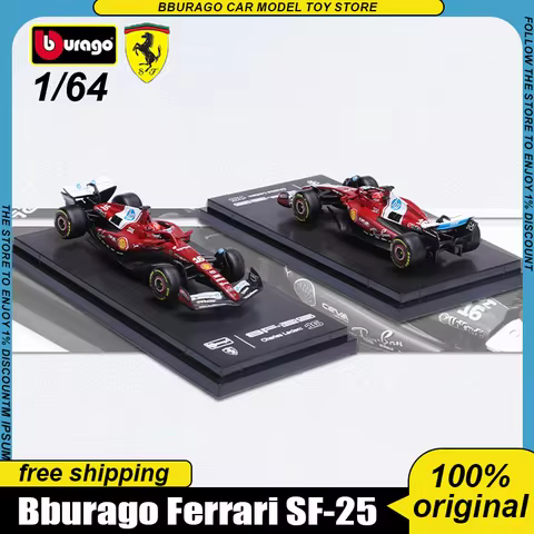 New In Stock Bburago 1:64 2025 F1 Series Ferrari Sf25 Alloy Miniature 2025 Cte Edition Acrylic Box C