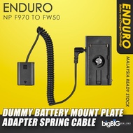 Enduro F970 Plate to Sony FW50 / Canon LP-E6 / Sony FZ100 Dummy Battery Adapter Mount Plate