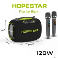 Hopestar Party130/Party Box ลำโพงบลูทูธ 120 วัตต์ พร้อมไมค์ลอย2อัน ลำโพง3 ดอก ปรับเบสได้ 3โหมด รุ่นใ
