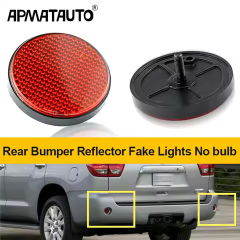 2Pcs For Toyota Highlander 08-10 Sequoia Noah Fortuner Mitsubithi ASX Round 5.8CM Rear Bumper Reflec