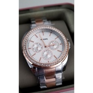 Original Fossil Janice Multifunction Two-Tone Stainless Steel Watch