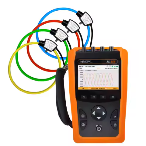 Handheld Meter Energy Logger 3 Phase Data Recorder Rogowski Coil Power Quality Analyzer