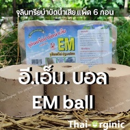 EM ball บำบัดนำเสีย อีเอ็มบอล ปฐมอโศก แพ็ค6ก้อน  emball จุลินทีย์กำจัดกลิ่น สินค้าล็อตใหม่ล่าสุด