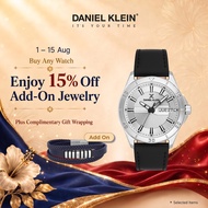 Daniel Klein Men Analog Black Leather Watch DK.1.13975