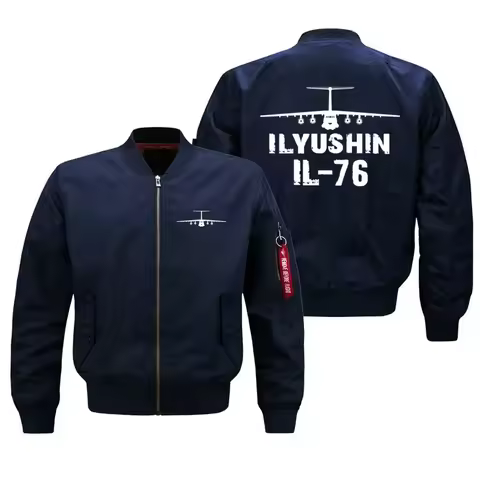ILYUSHIN IL-76 Pilots Military Flight Aviation Men Ma1 Bomber Jacket Outdoor Windproof Spring Autumn