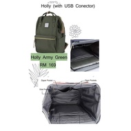 Casual Backpack with USB Connector-Holly with USB Connector-Stylish Backpack