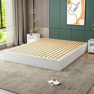 🇸🇬⚡ Thicken Tatami Bed Frame Super Single/Queen/King Size Bed Frame Solid Wood Bed Frame Bed Frame With Mattress