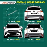 Sticker Kereta Corolla Cross, Sticker Belakang Corolla Cross, Custom Sticker, Car Sticker.