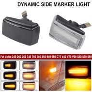 For Volvo S40 V70 V40 850 240 740 C70 940 S70 S90 960 760 780 Dynamic Sequential LED Side Marker Lig