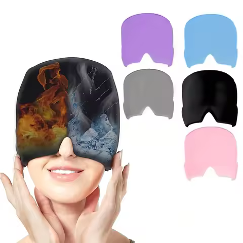 Gel Ice Pack Cap Hat Fitting Gel Ice Headache Migraine Hat Cold Compress Cap Ice Head Wrap Pack Mask