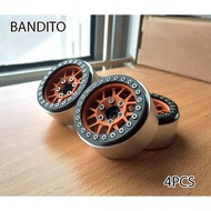 Bandito Rim Beadlock Aluminum V4 Orange Black 1.9 Wheels SCX10 TRX4