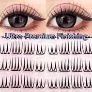 Korean Style 4 Pairs Glue-Free False Eyelashes, 80 Clusters, C Curl, 7-10mm, Slouchy Girl Exclusive!