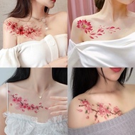 [Super Savings] Tattoo sticker for women, waterproof, long lasting, peach blossom and begonia flower