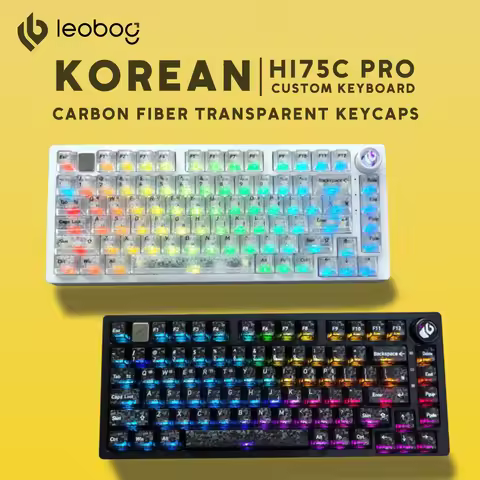 SUMREDA × LEOBOG Hi75 Hi75C Pro Korean Aluminum Wireless Gaming Mechanical Keyboard 75% Carbon fiber