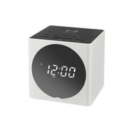 Bluetooth speaker FM radio mirror LED alarm clock LED table clock high-speed wireless charger 3418