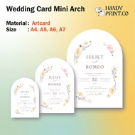 Arch shape card A5 A6 A7 size Wedding card print KadKahwin linen texture card Ivory card art card (H