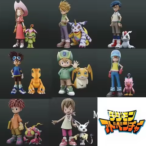 Anime Digimon Adventure Figures Eight Main Characters Action Figures Pvc Collection Model Toys for C