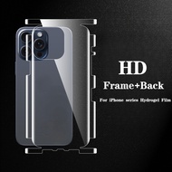 For iPhone Air 17 16 15 14 13 12 11 Pro Max X XR XS MAX 7 8 Plus HD Front+Frame Back Frame Hydrogel 