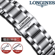 2-15✈Longines famous craftsman strap steel strap men and women original stainless steel butterfly bu
