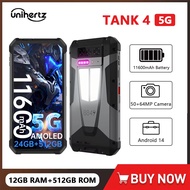 Unihertz 8849 Tank 4 5G Rugged Projector Smartphone Android Dimensity 7300 12GB 512GB Mobile Phone 1