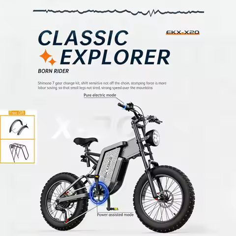 Readygo EKX X20 Adult Electric Bicycle 48V 35AH Lithium Battery Mountain Ebike 20 Inch Men's Road E-